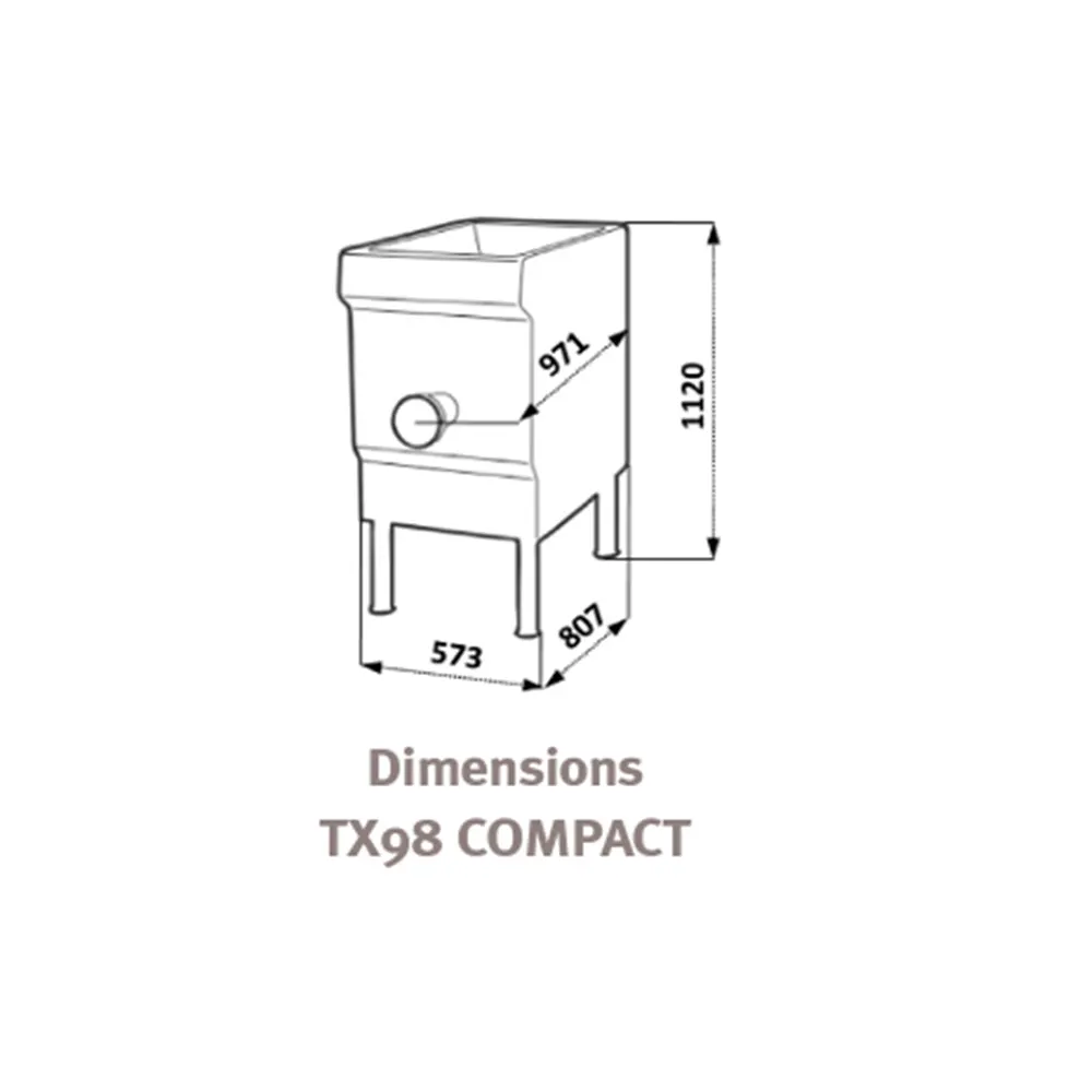 Dimensions-Hachoir-de-Laboratoire-double-coupe-professionnel-Compact-TX98-DADAUX