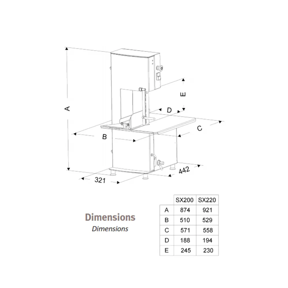 Dimensions-Scies-a-Os-electriques-professionnelles-SX200-SX220-DADAUX