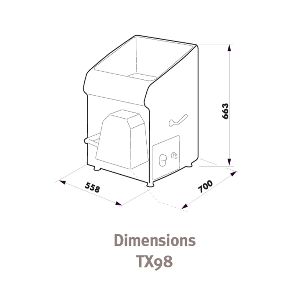 Dimensions-hachoir-viande-laboratoire-double-coupe-tx98