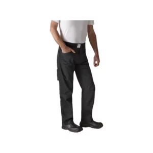 Pantalon de cuisine ARENAL mixte - Plusieurs tailles disponibles - Noir ROBUR