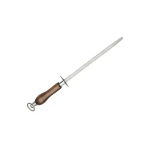 Fusil à aiguiser Le “tradition” avec manche bois vernis - MARRON - mèche rond - 30 cm Fischer