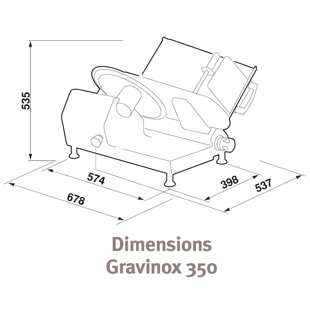 Dimensions-trancheur-a-Jambon-MAJOR-SLICE-Gravinox-350-DADAUX