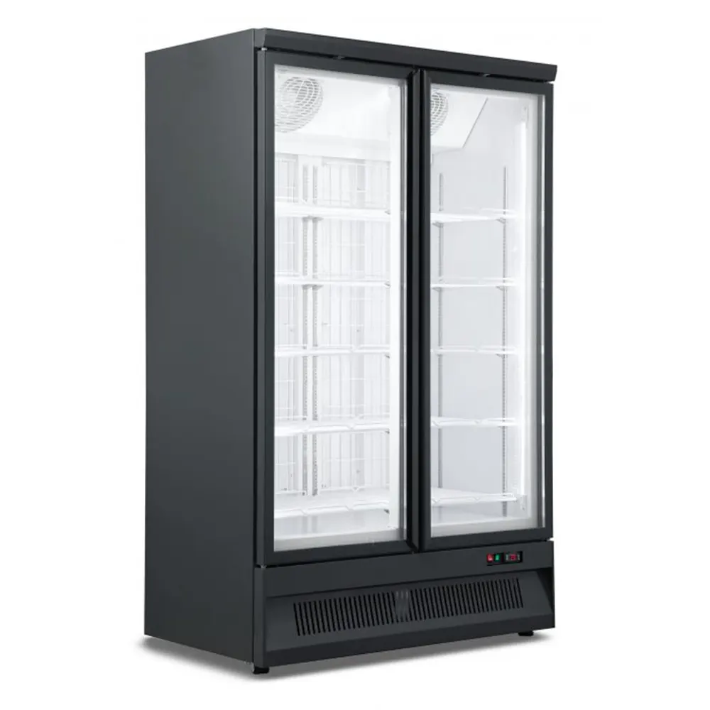 Refrigerateur 2 portes battantes en verre 1253x710x1997mm