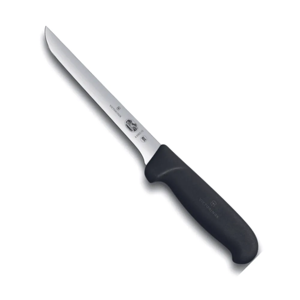 Couteau à désosser étroit Lame usée 15 cm Manche en Fibrox Noir VICTORINOX