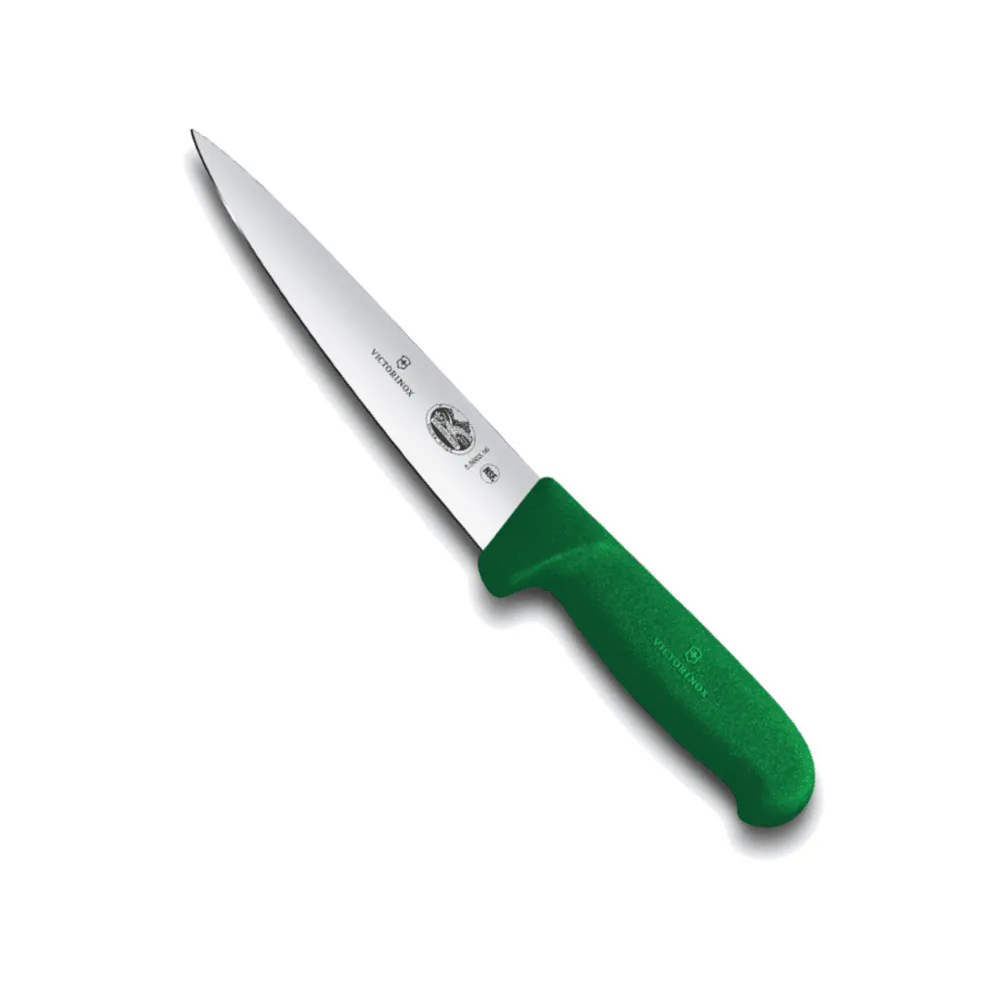 Couteau à désosser et à saigner Lame 16 cm Manche en Fibrox Vert VICTORINOX