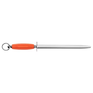 Fusil à aiguiser Classic Fischrom avec manche plastique orange - mèche ovale - disponible en 25 cm ou 30 cm Fischer