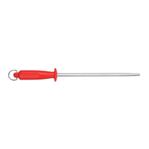 Fusil à aiguiser Mèche polissoir - manche rouge - mèche rond - 25 cm Fischer